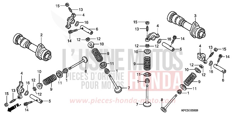 CAMSHAFT/VALVE for Varadero 125 MUTE BLACK METALLIC (NH359) from 2006